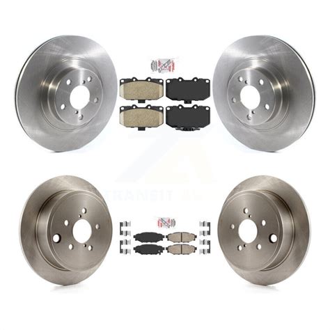 Front Rear Integrally Molded Pad Brake Rotors Kit For 08 10 Subaru