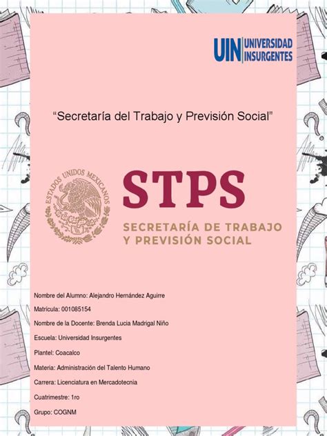 Infografia “secretaría Del Trabajo Y Previsión Social” 2 Pdf