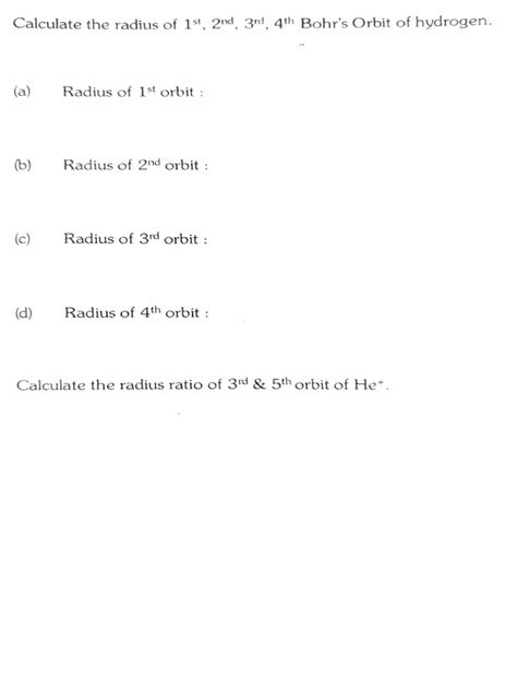 bohr radius  energy  ionization electron