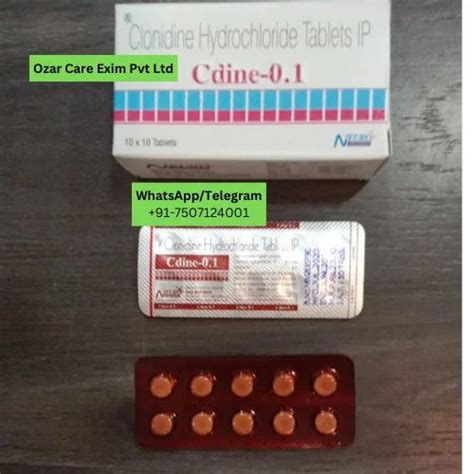 Clonidine Hydrochloride Tablets At Rs 81strip Nagpur Id 2850447438862