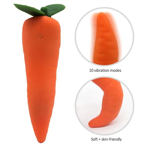 Consolador vibrador de zanahoria y verduras saludables tapón anal de