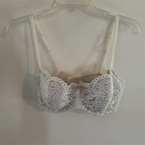 White Lace Balconette Bra Lingerie Depop