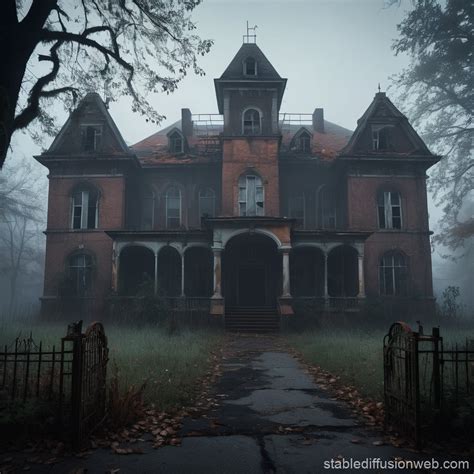 Haunted School Building At Night Stable Diffusion Online