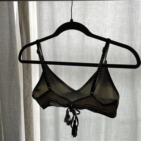 Black White Stripped Bikini Top From Roxy Gem