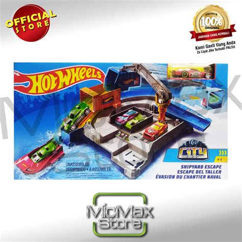 Hot Wheels HotWheels Ciudad Astillero Escape Set Shopee México