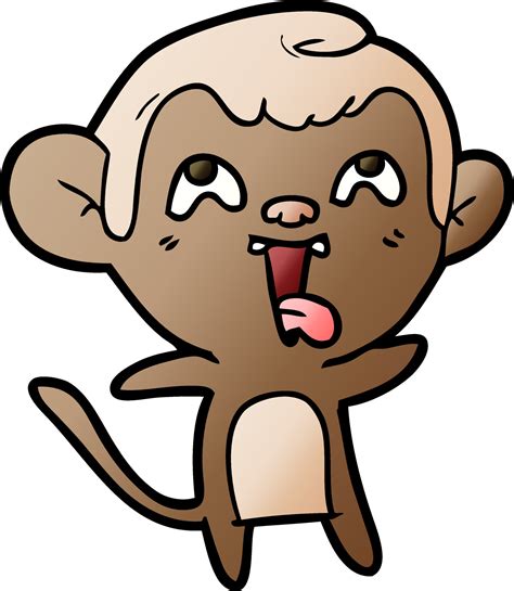 crazy cartoon monkey 12442349 Vector Art at Vecteezy