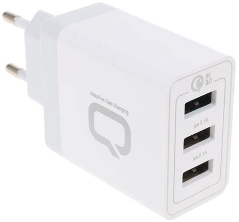 Купить Сетевое зарядное устройство QUMO Wall QC3.0 белый в интернет ...