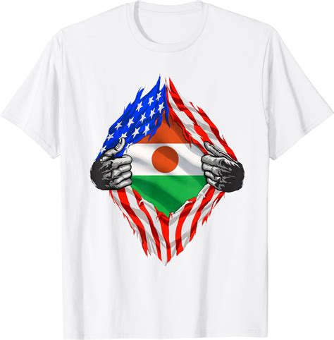 Super Nigerien Heritage Niger Roots USA Flag T-Shirt - Walmart.com