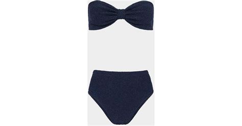 Hunza G Ruby Bikini Lurex In Blue Lyst