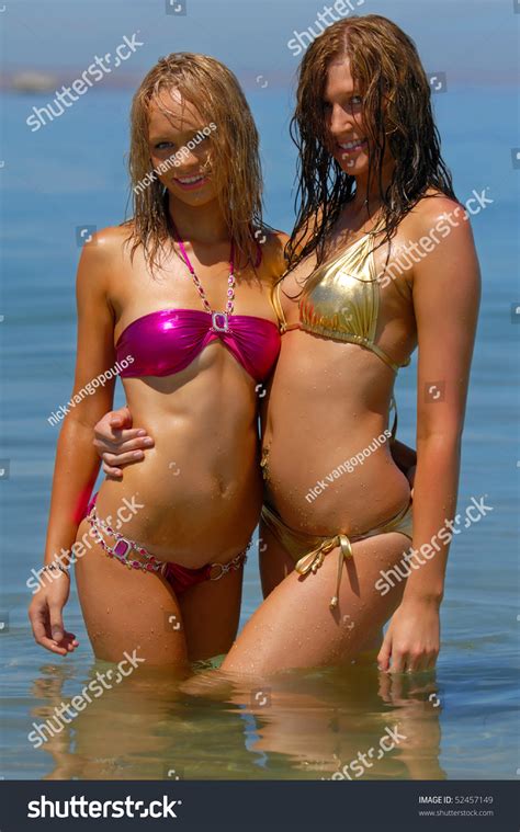 Sexy Beach Bikini Girls Stock Photo 52457149 Shutterstock