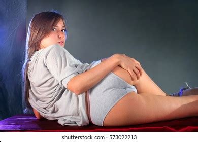 Beautiful Sexy Blonde Girl Knee Socks Stock Photo Edit Now