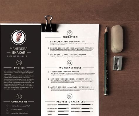 Free Resume Template On Behance