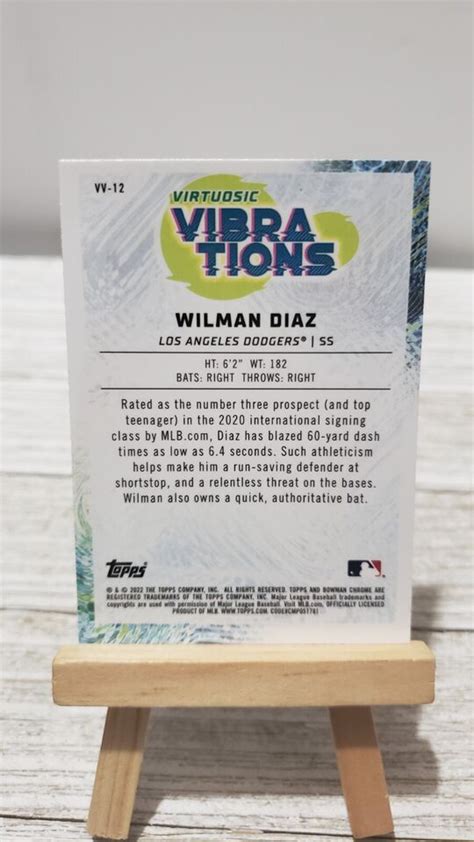 2022 Bowman Chrome Wilman Diaz Virtuosic Vibrations VV 12 Los Angeles