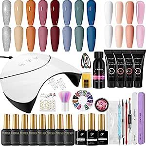 Phoenixy UV Nagellack Set Mit 36W UV LED Lampe 8 Stk Gel Nagellack