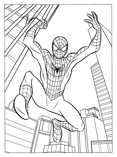 Coloriage Spiderman 78640 Super héros Dessin à colorier