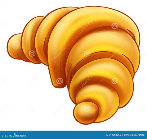Croissant Pastry Bread Food Drawing Illustration Stock Vector