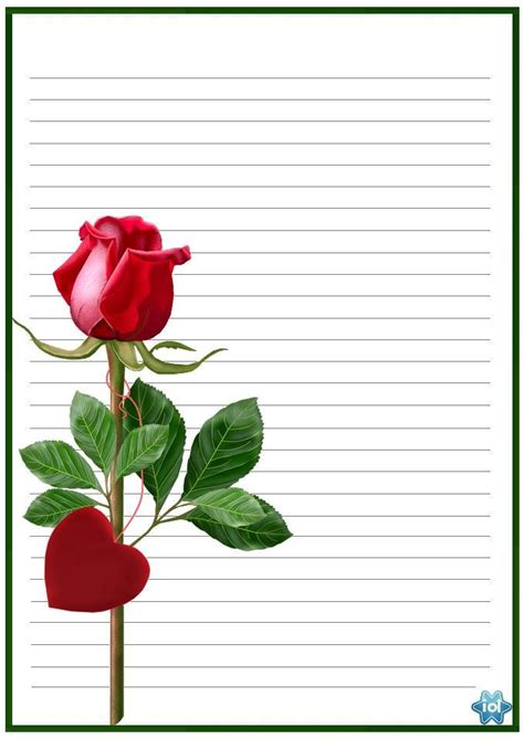 Papel Cartas de Amor | Free printable stationery, Writing paper ...