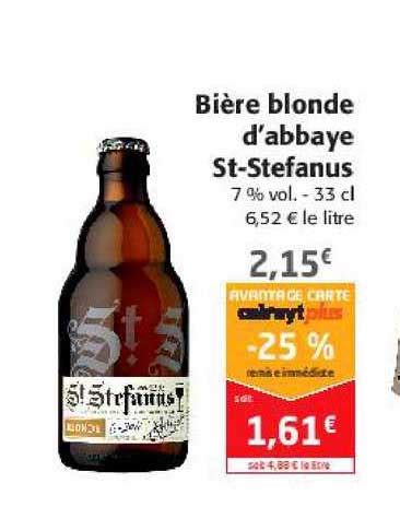 Promo Bi Re Blonde D Abbaye St Stefanus Chez Colruyt Icatalogue Fr