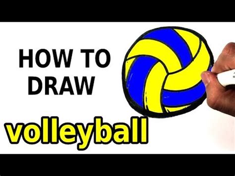 How to Draw Volleyball - Drawing Step by Step for Beginners and Kids ...