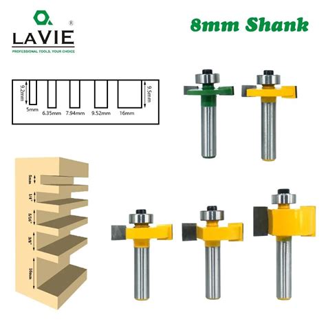 Pcs Mm Shank T Slot Router Bit Bit With Bearing Wood Slotting Milling