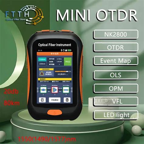 Nk Mini Otdr Nm Km Soporte Con Prueba De Luz Fibra