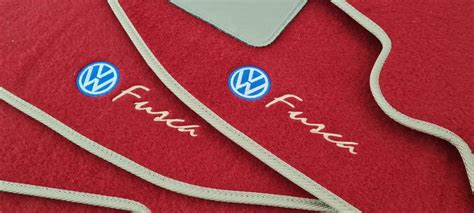 Tapete Vw Fusca Personalizados Em Carpete Vermelho Elo