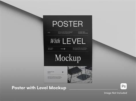 premium psd flat lay view poster isolated mockup  render