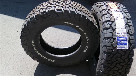 Qty 2 All-Terrain Light Truck Tires: BF Goodrich TLT245/75R17 - Oahu Auctions