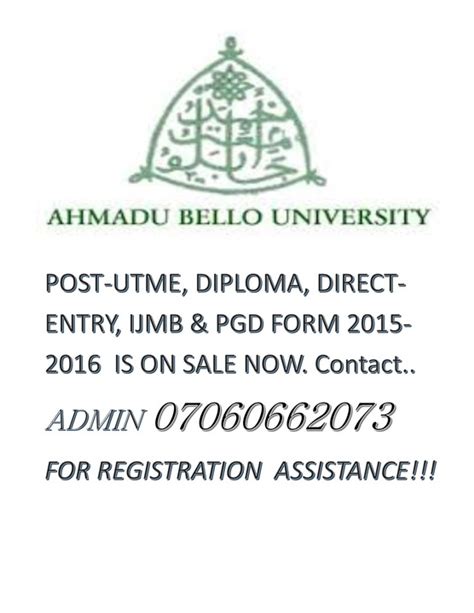 Re: Ahmadu Bello University 2015/2016 POST-UTME Screening Execise Is On ...