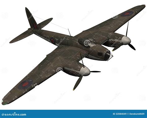 3d Rendering Of A World War 2 Era Mosquito Bomber Stock Illustration