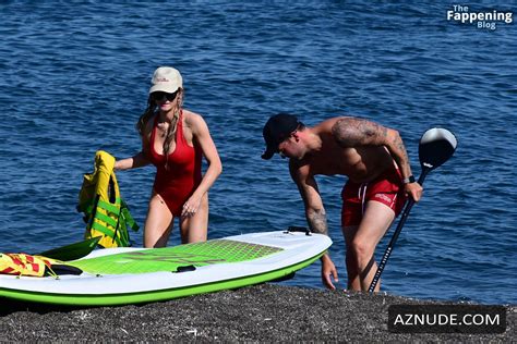 Katie Mcglynn Sexy Seen With Ricky Raymen Sizzles In A Hot Red Bikini At Santorini Beach AZNude