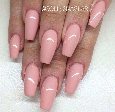 Nude Pinkish Nails Pink Acrylic Nail Designs Light Pink Acrylic Nails