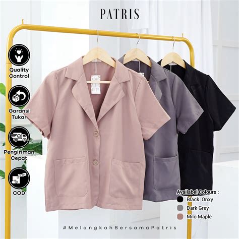 Jual Patris Nura Atasan Outer Blazer Long Sleeve Blazer Wanita