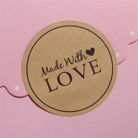 60 шт сделано с любовью сердце ручной работы торт упаковка запайки ...