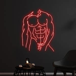Packs Man Neon Sign Sexy Man S Body Neon Light Naked Man Led Light Muscular Man Led Signs