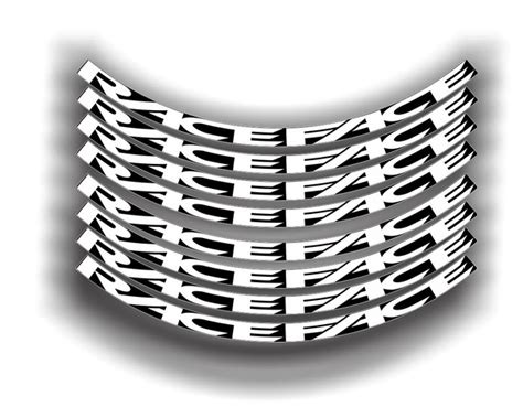 Наклейки Raceface 29" белый глянцевый, для велосипеда на обода, MTB ...