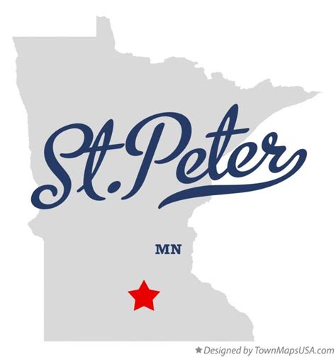 Map of St.Peter, MN, Minnesota