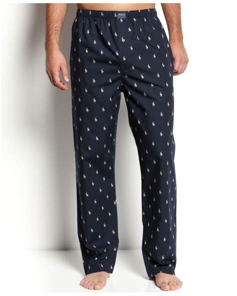 Polo Ralph Lauren Mens All Over Polo Player Pajama Pants In Blue For Men Lyst