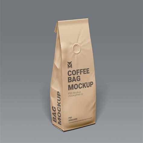 Free Kraft Paper Standing Coffee Bag Mockup Psd Set Good Mockups