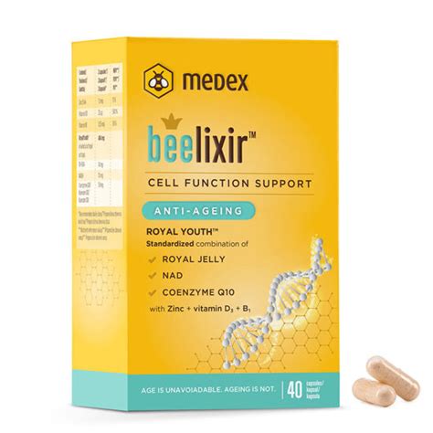 Beelixir Medex matični mleček + vitamini in minerali, 40 kapsul ...