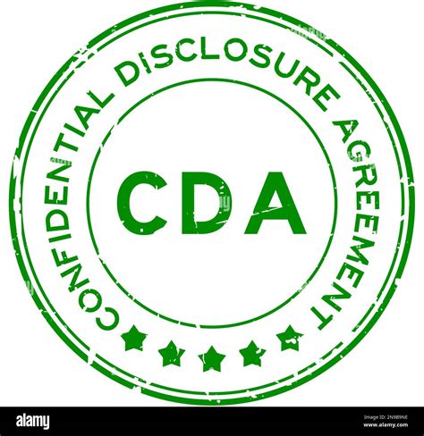 Grunge Green Cda Abbreviation Of Confidential Disclosure Agreement Word