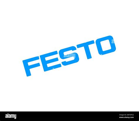 festo rotated logo white background stock photo alamy