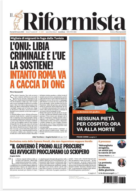 Quotidiano Del 28 Marzo 2023 Il Riformista