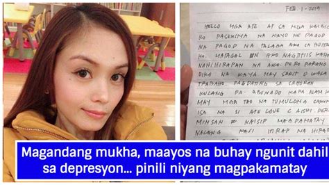 Pinay Ofw Sa Japan Pinaliwanag Sa Isang Sulat Ang Dahilan Ng Pagpapakamatay Kami Ph