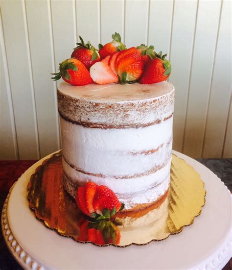 Semi Naked Cake With Strawberries Cakecentral