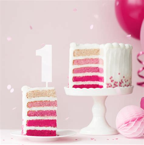 Number 1 White Acrylic Cake Topper | Cake Decorating Central