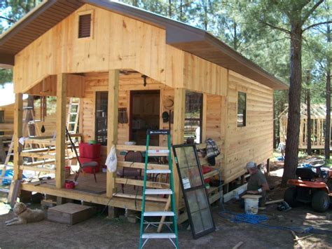 Little Cabin In The Woods With Rough Cut Pine And Log Siding Heart