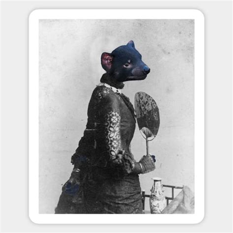 Tasmanian Devil Lady Surreal Sticker Teepublic