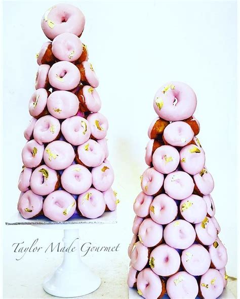 ‘twinning Pink With Gold Leaf Donut Towers From Laura And Frankies