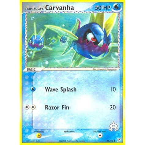 Team Aquas Carvanha 4895 Ex Team Magma Vs Team Aqua Common Pokemon